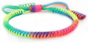 COLORFUL BLING Hand-Knitted Lucky String Bracelet Adjustable Tibetan Buddhist Prayer Yoga Mala Bracelets Kabbalah Protection Couple Jewelry