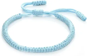 COLORFUL BLING Hand-Knitted Lucky String Bracelet Adjustable Tibetan Buddhist Prayer Yoga Mala Bracelets Kabbalah Protection Couple Jewelry