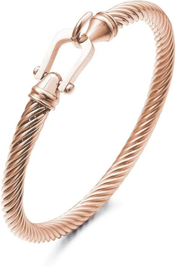 COLORFUL BLING Unisex Stainless Steel Cable Wire Bracelets Charm Bangle Bracelet Best Friend Fashion Jewelry Gift for Women Men