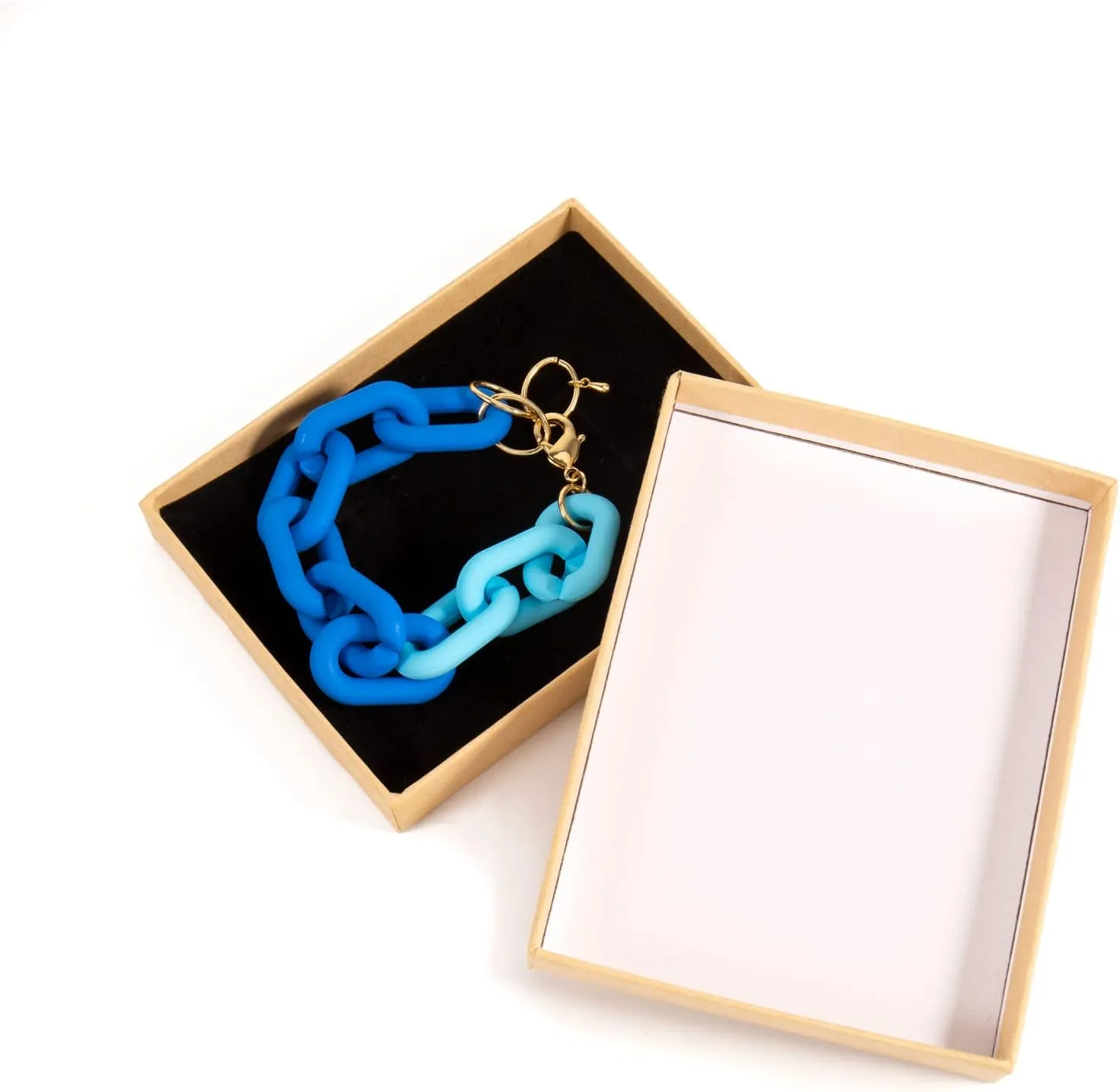 CONRAN KREMIX Chunky Colourful Resin Chain Bracelet Acrylic Bracelet For Women Neon Plastic Rainbow Summer Surfer Jewelry