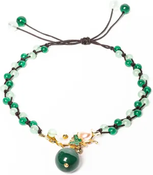 Conscious Items financial success anklet I success bracelet for women and men I comes with jade, agate & pearl I green, rose, white, blue and brown I financial success today