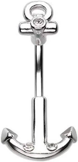 Covet Jewelry Classic Anchor Dock Belly Button Ring