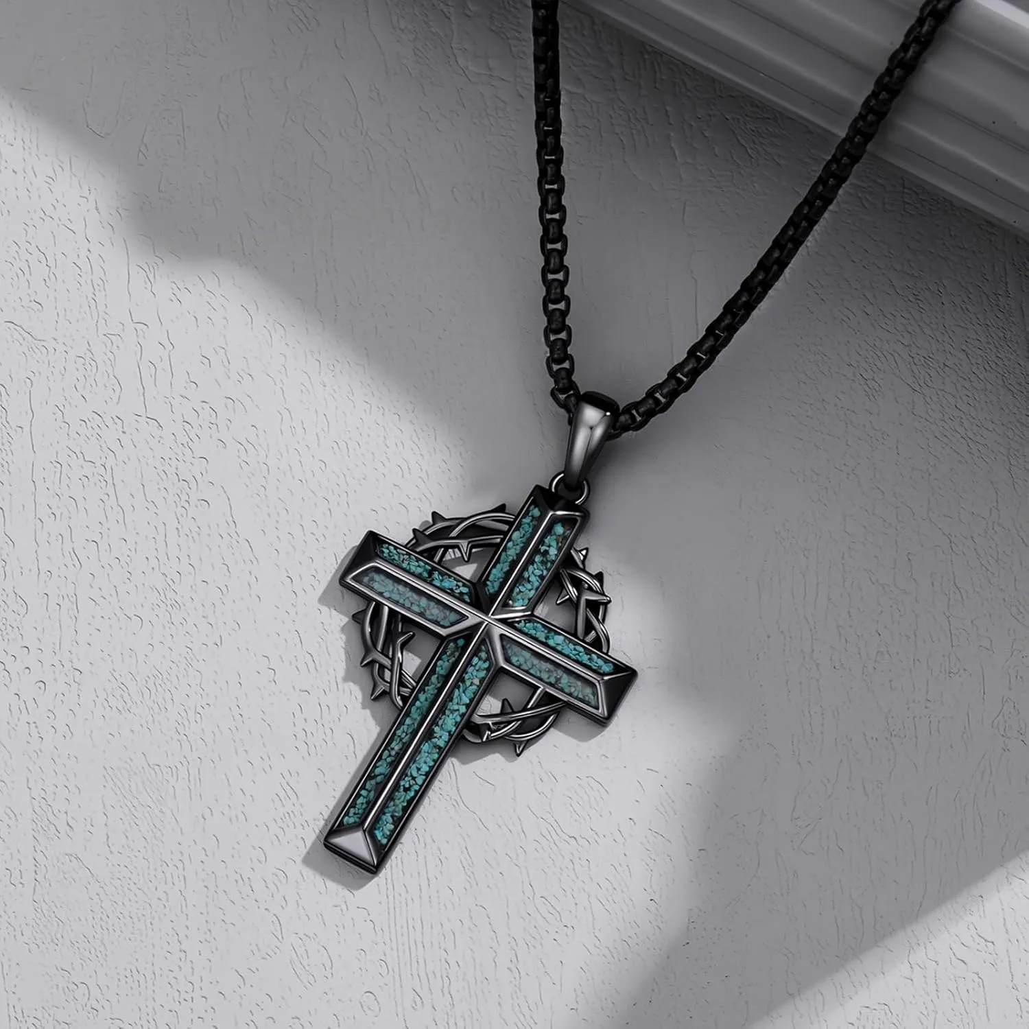 Cross Necklace for Men 925 Sterling Silver Celtic Cross Pendant Christian Jewelry Religious Christmas Gifts for Women
