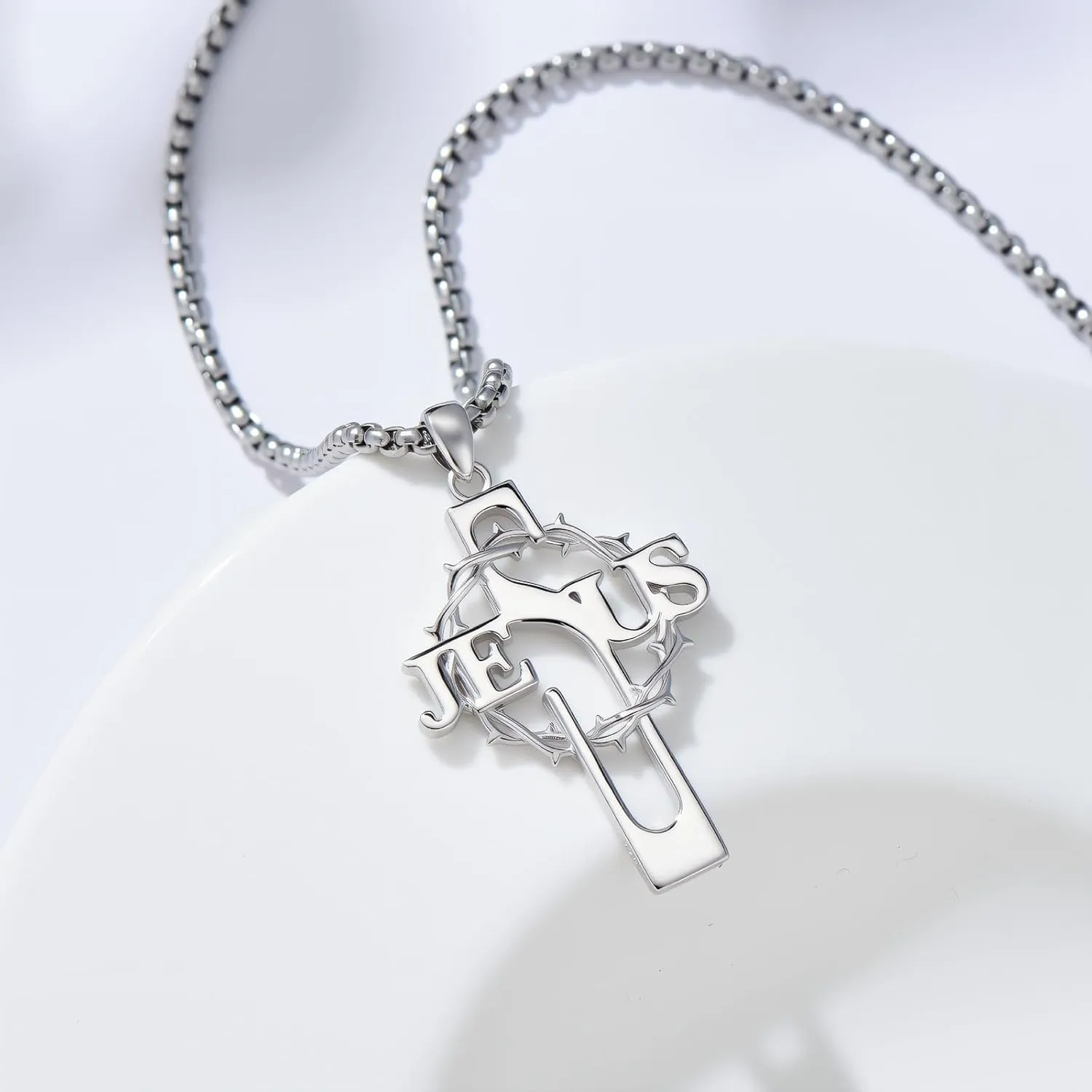 Cross Necklace for Men 925 Sterling Silver Celtic Cross Pendant Christian Jewelry Religious Christmas Gifts for Women