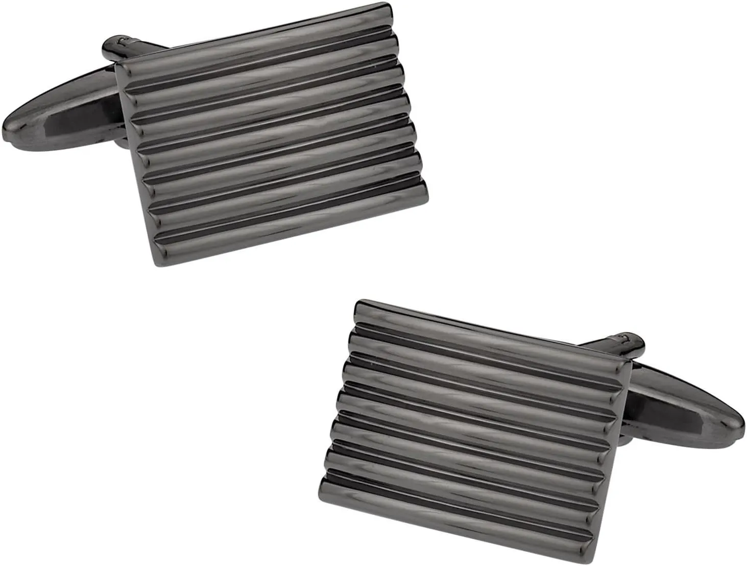 Cuff-Daddy Classic Lined Gunmetal Cufflinks with Presentation Box