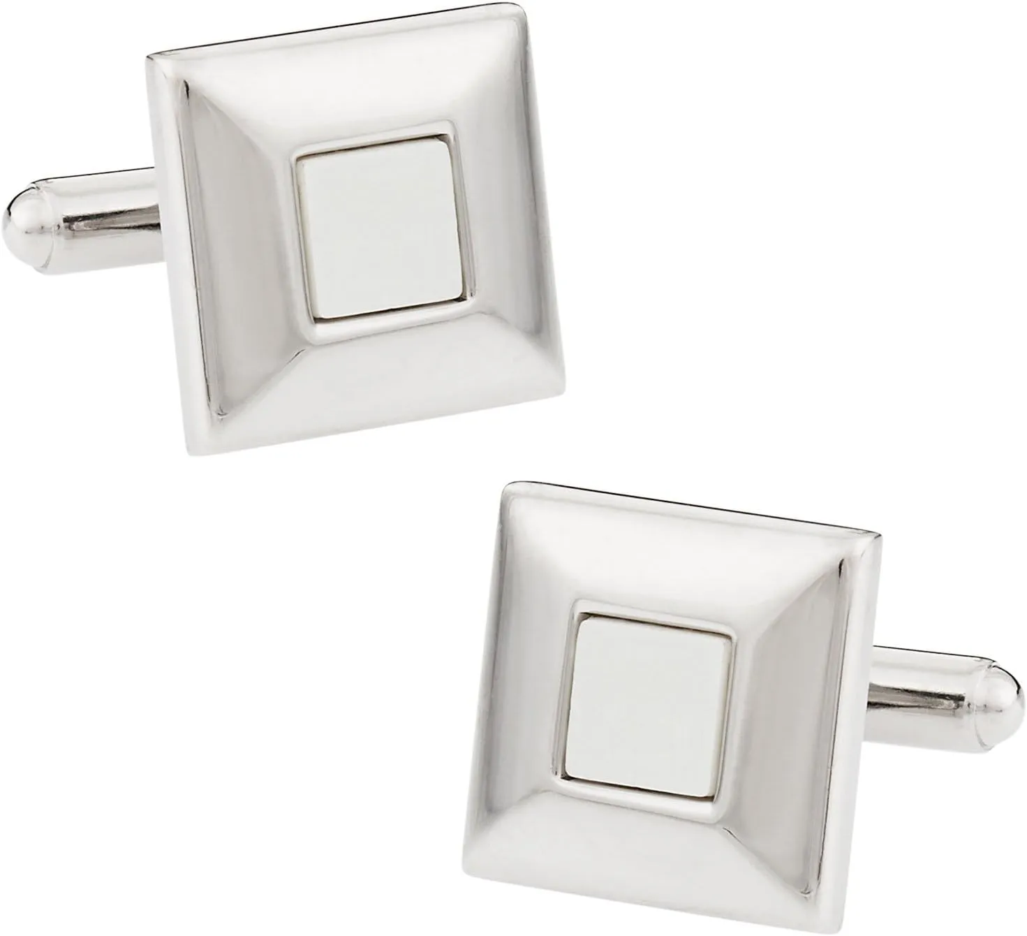 Cuff-Daddy Classic White Enamel Cufflinks with Presentation Box