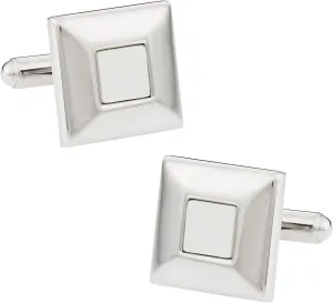 Cuff-Daddy Classic White Enamel Cufflinks with Presentation Box