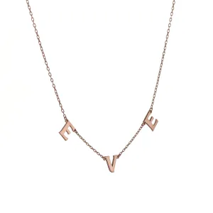 Custom 8k Solid Gold Name Necklace - Personalized Small Letter Pendant, Adjustable Chain for Women - Perfect Mother's Day Gift