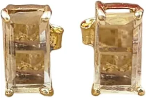 Dainty Birthstone Gemstone Post Stud Earrings in Gold Plated 925 Sterling Silver, Multiple Gemstone Studs, Birthday Gift For Women
