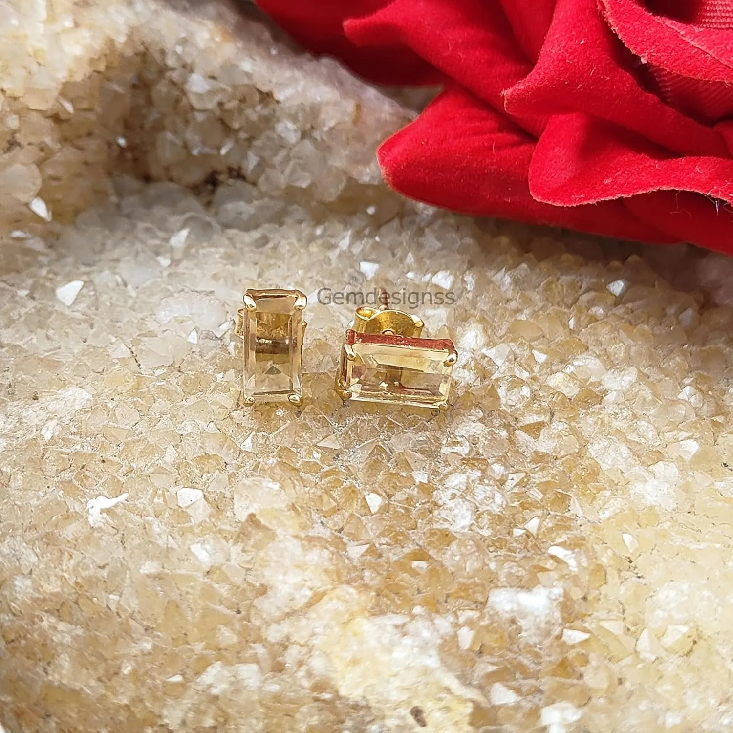 Dainty Birthstone Gemstone Post Stud Earrings in Gold Plated 925 Sterling Silver, Multiple Gemstone Studs, Birthday Gift For Women