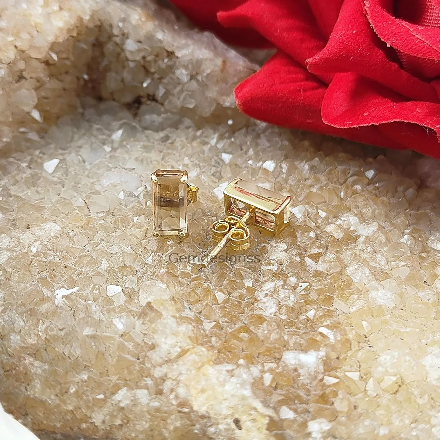 Dainty Birthstone Gemstone Post Stud Earrings in Gold Plated 925 Sterling Silver, Multiple Gemstone Studs, Birthday Gift For Women