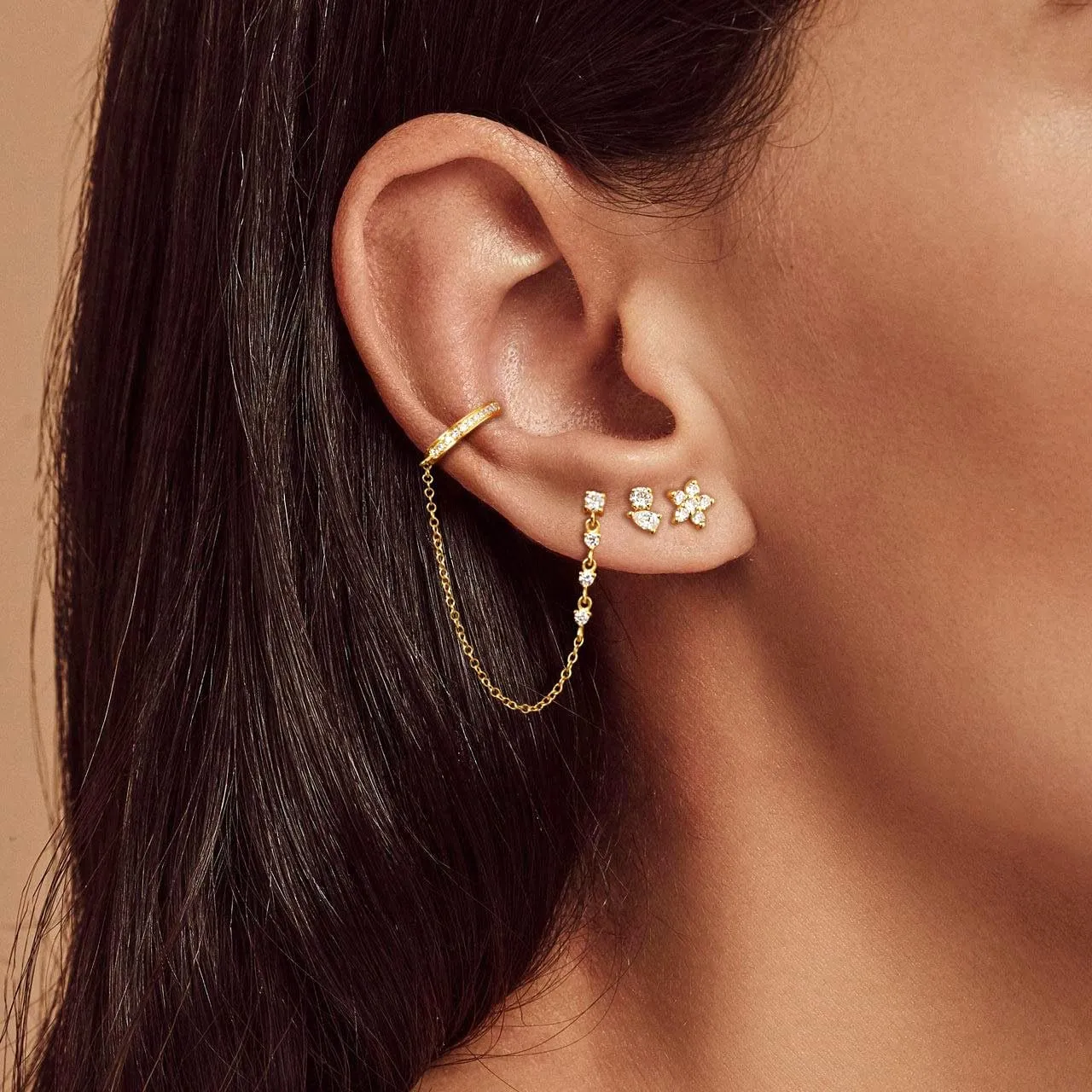 Dangle Earrings for Women Trendy, Dainty 14K Gold Plated Chain Earrings for Women Simple Threader Earrings Non Tarnish Hypoallergenic Long Drop Earrings Jewelry Pack for Women Gifts