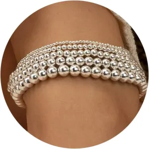 DEARMAY 5Pcs Gold/Silver Bead Ankle Bracelets for Women 14K Gold Beaded Anklets for Women Pack Stackable Link Anklets Set Layered Cute Summer Beach Anklets Jewelry Gift
