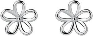 Delicate Flower Small Stud Earrings for Women S925 Sterling Silver Hollow Blossom Floral Cartilage Tragus Sleeper Hypoallergenic Piercing Tiny Studs Elegant Wedding Party Jewelry