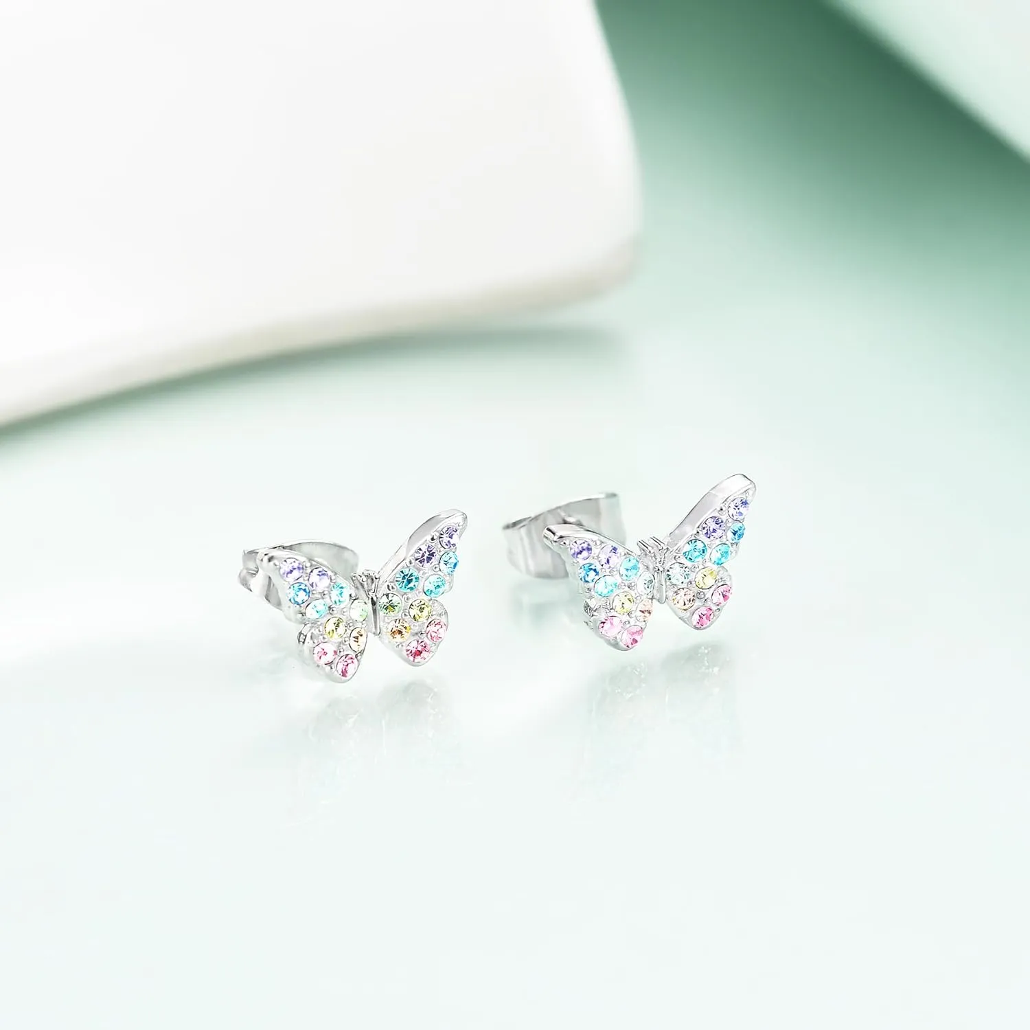 Dinosaur Horse Stud Earrings for Women,Animal Elephant Fox Butterfly Mermaid Hummingbird Penguin Earrings Jewelry