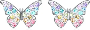 Dinosaur Horse Stud Earrings for Women,Animal Elephant Fox Butterfly Mermaid Hummingbird Penguin Earrings Jewelry