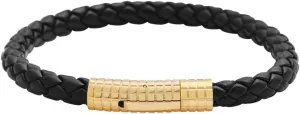 Edforce Classic Braided Genuine Leather Wrist Band Cuff Bracelet, 8.25inches