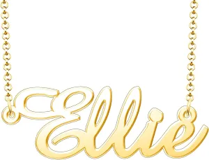 Ellie Name Necklace Personalized Sterling Silver Custom Name Necklace for Women