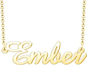 Ember Name Necklace Personalized Sterling Silver Custom Name Necklace for Women