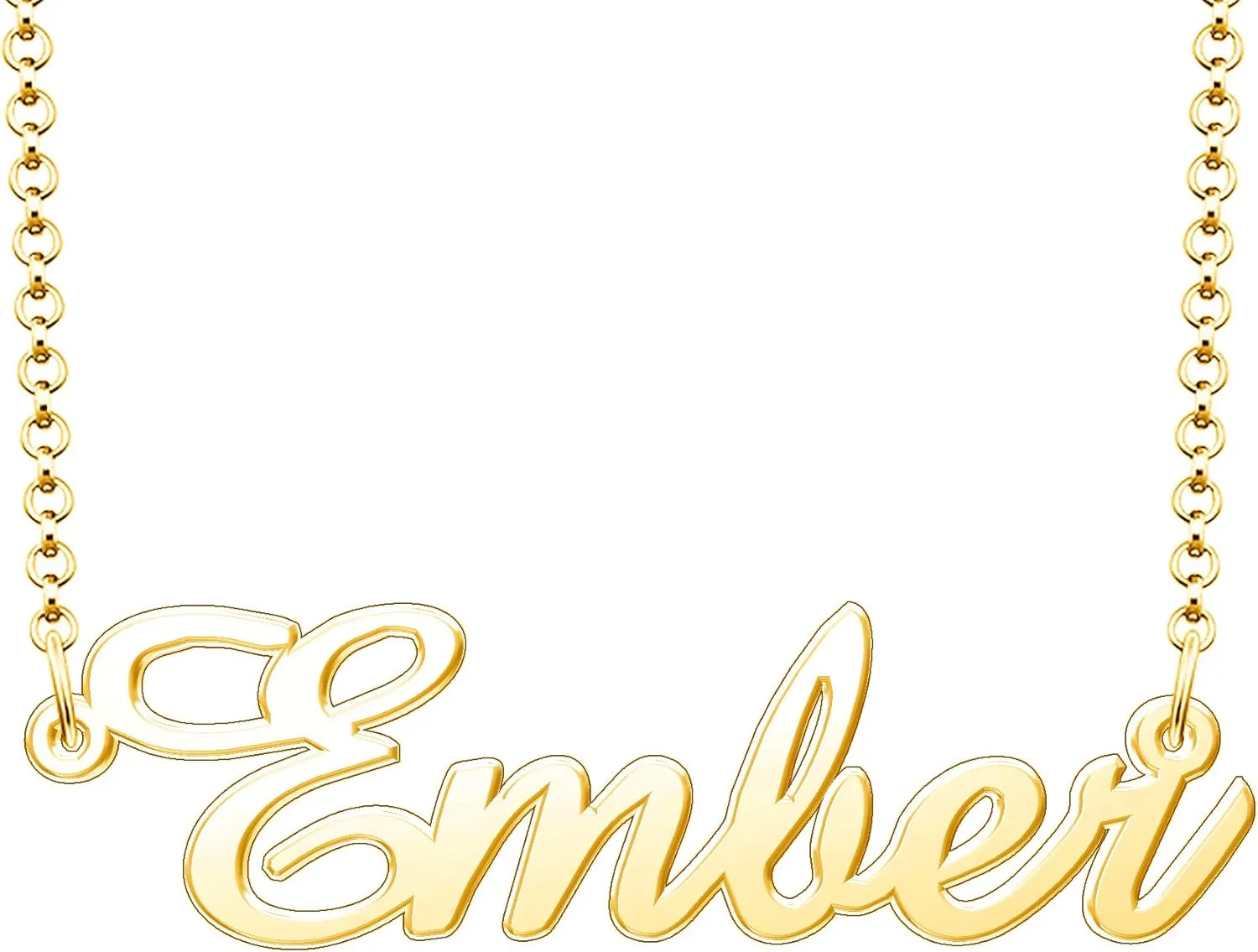 Ember Name Necklace Personalized Sterling Silver Custom Name Necklace for Women