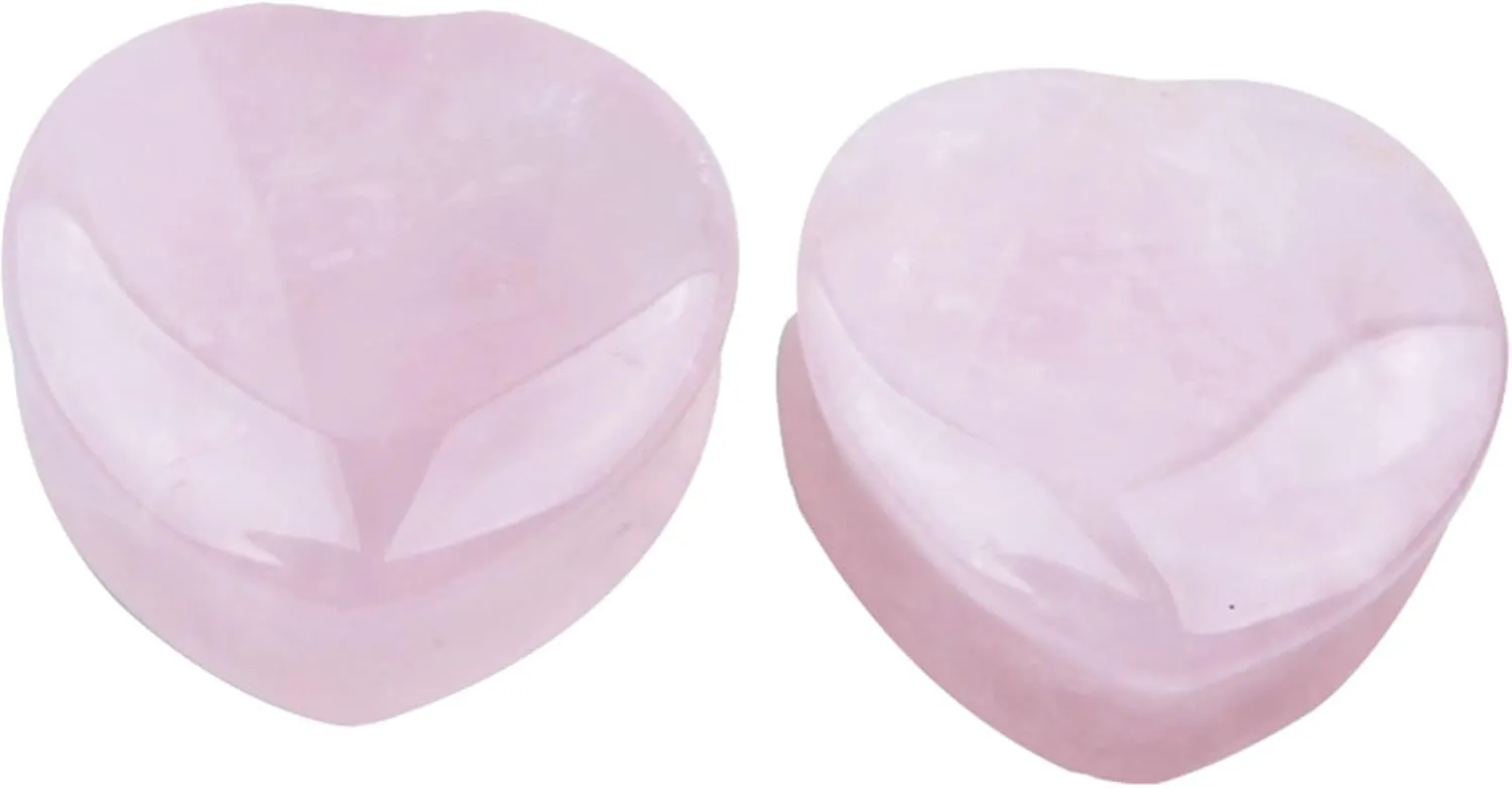 Epinki Body Jewelry Piercing Gauges for Ears, 2PCS Stone Men Women Ear Gauges Heart Ear Tunnels