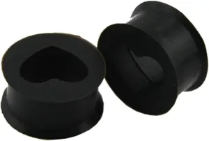 Epinki Ear Gauges, 2PCS Women and Men Ear Tunnels Heart Body Piercing Jewelry Plugs Gauges