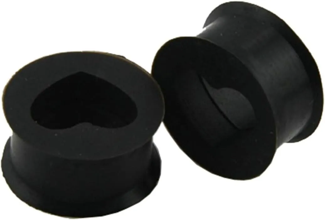 Epinki Ear Gauges, 2PCS Women and Men Ear Tunnels Heart Body Piercing Jewelry Plugs Gauges