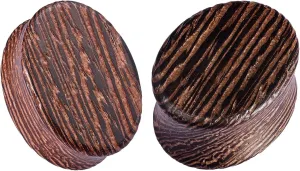 Epinki Ear Tunnels Plugs, 1 Pair Wood Men Women Ear Gauges Wood Oval Piercing Jewelry