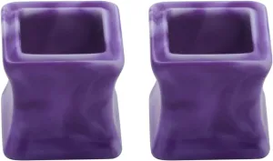 Epinki Gauges Ears, 1 Pair Acrylic Men Women Ear Gauges Hollow Square Piercing Jewelry