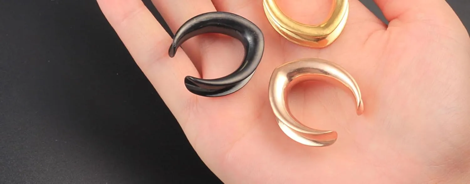 Epinki Stainless Steel Ear Gauges, 1 Pair Men and Women Ear Tunnels Piercing Jewelry