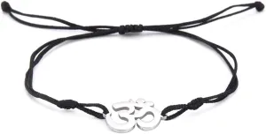 EUEAVAN OM OHM AUM Sanskrit Symbols Spiritual Bracelet luck Couple Charm Jade Thread Bangle Yoga Amulet Anklets Jewelry Accessories