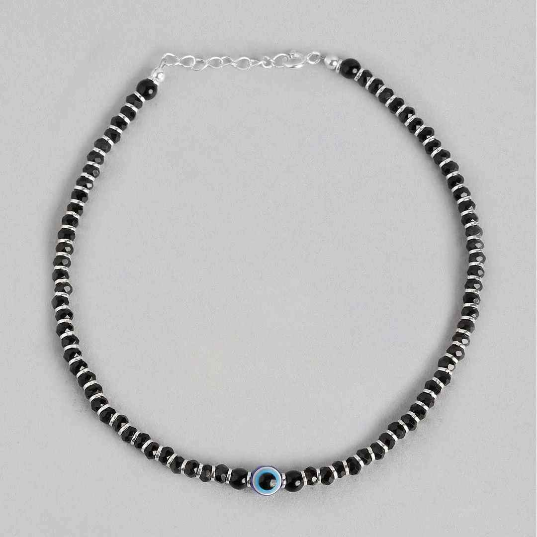 Evil Eye Beads 925 Sterling Silver Anklets