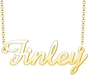 Finley Name Necklace Personalized Sterling Silver Custom Name Necklace for Women