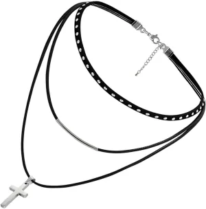 Flannelette Rope Choker Collar, Grunge Punk Accessories, Rock Concert Outfits Necklace for Women Biker