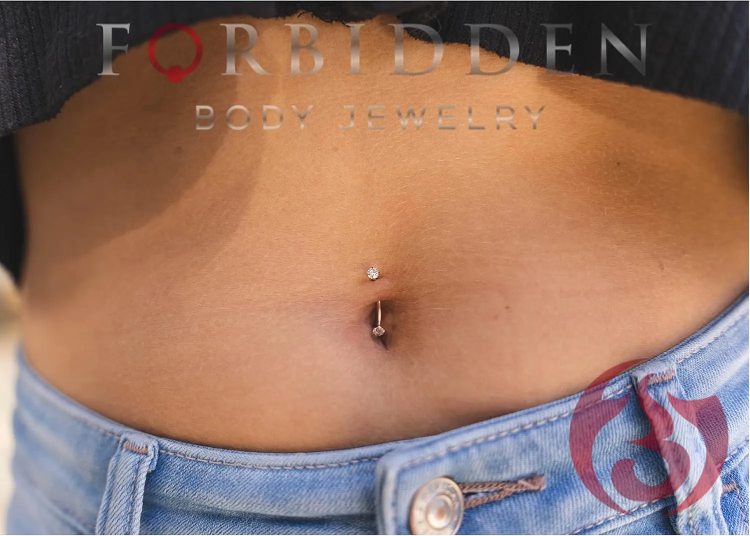 Forbidden Body Jewelry Snake Eyes Piercing Jewelry Tongue, Conch, Belly Button or Eyebrow Rings for Women & Men - 16g Curved Barbell 3mm Clear Crystal Surgical Steel Piercing (1 Pcs - 9/16")
