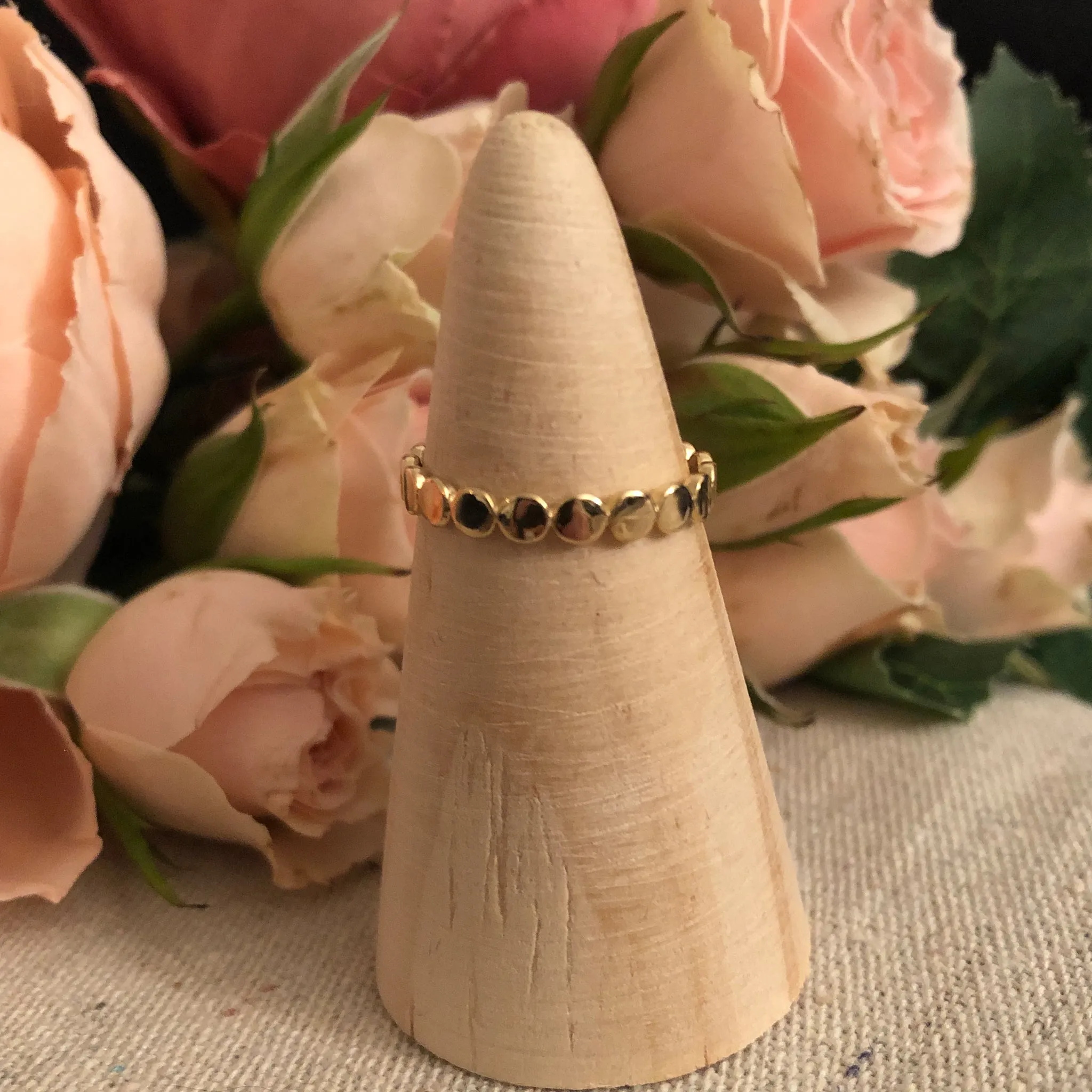 Full Moon Band Ring - Gold