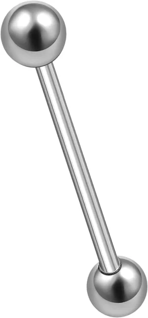 gas sterilized Surgical Steel 14 gauge 7/8 22mm Tongue Rings Men Piercing Jewelry Nipple 5mm Ball M10496