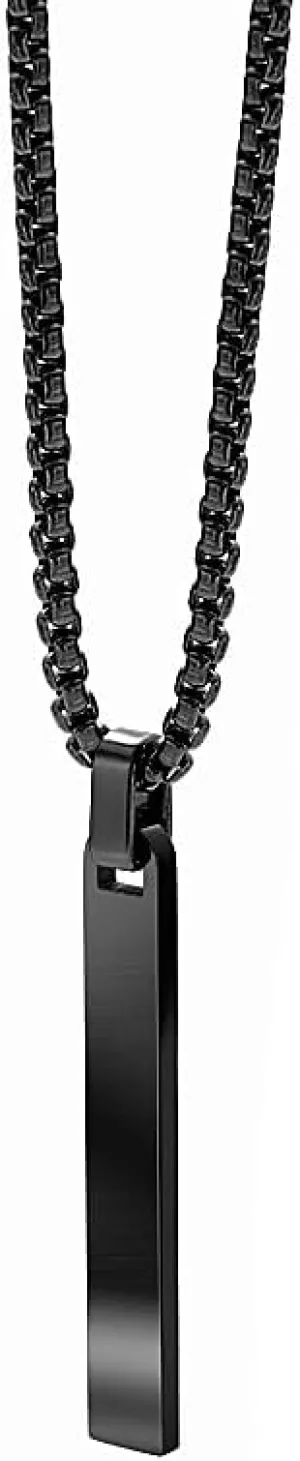 Geoffrey Beene Simple Customizable 3D Vertical Bar Pendant Necklace