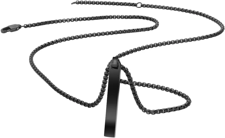 Geoffrey Beene Simple Customizable 3D Vertical Bar Pendant Necklace