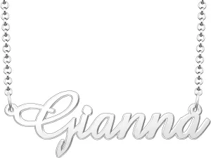 Gianna Name Necklace Personalized Sterling Silver Custom Name Necklace for Women