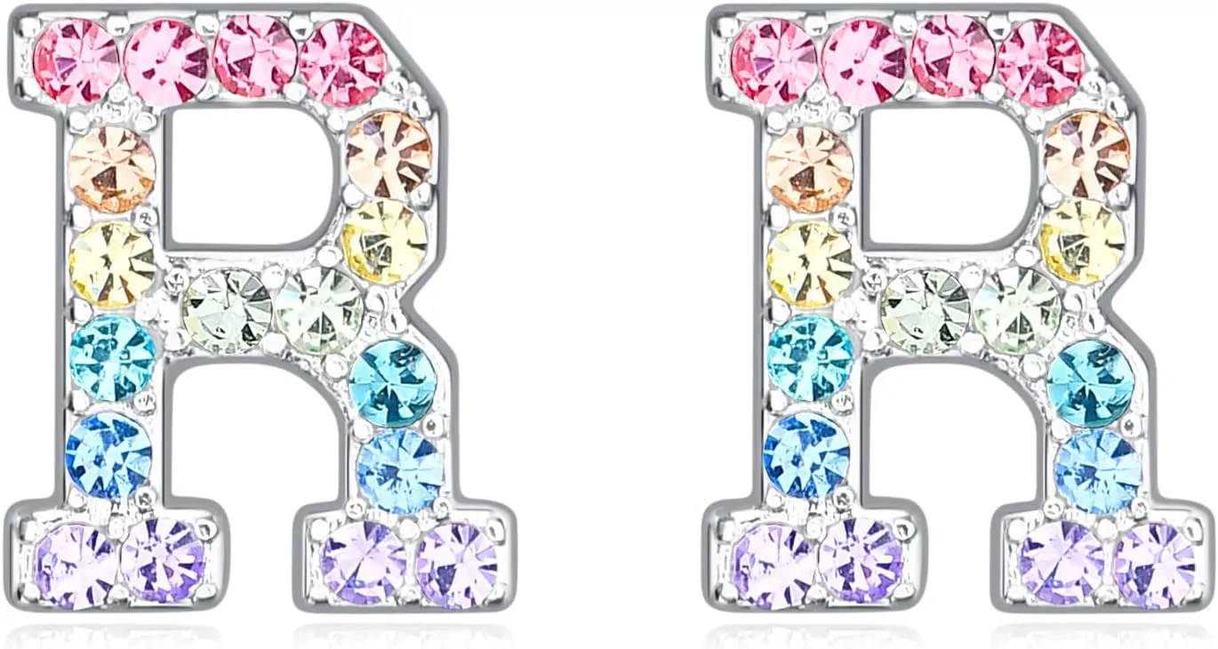 Girls Initial Letter Stud Earrings Alphabet Number Earrings Gifts Jewelry for Women