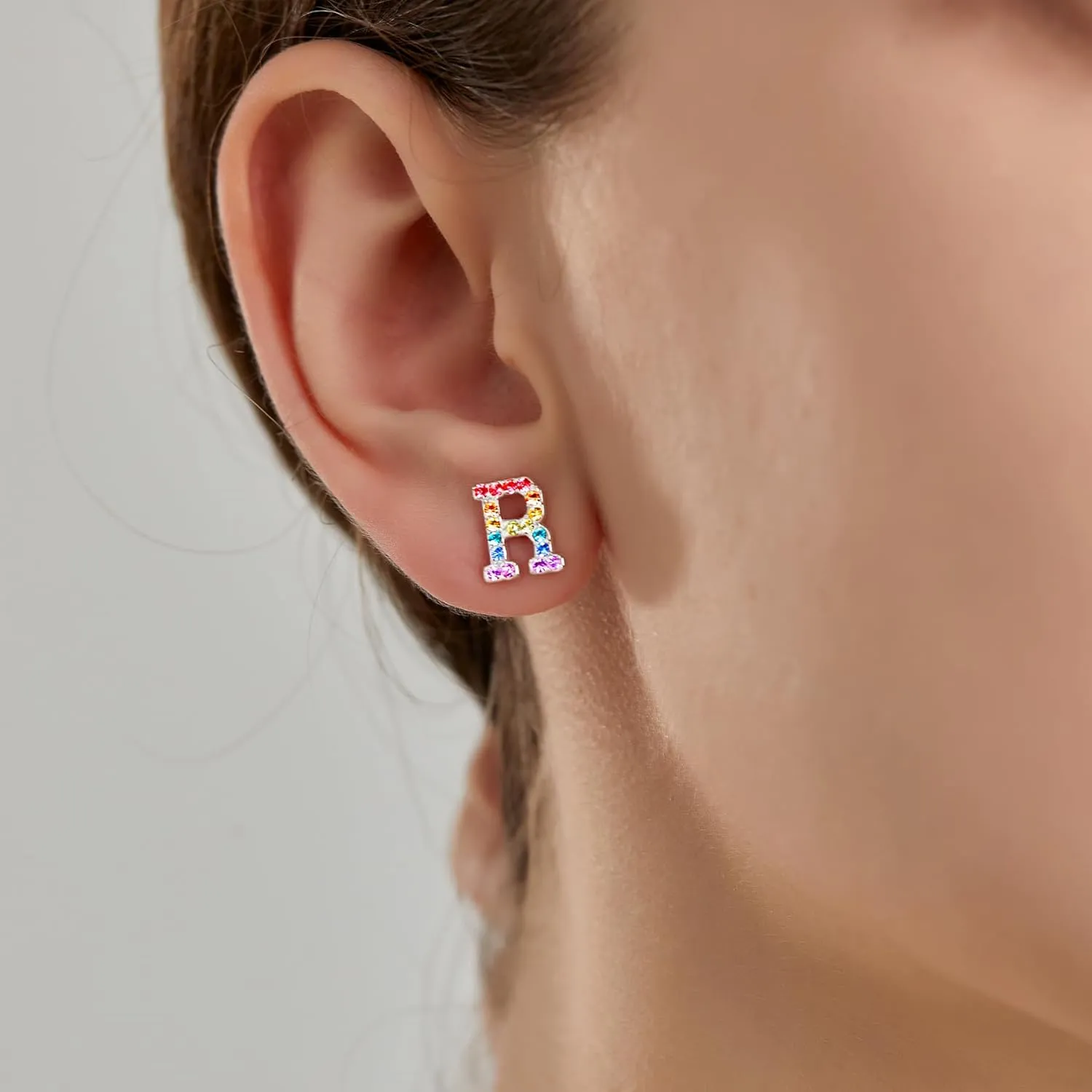 Girls Initial Letter Stud Earrings Alphabet Number Earrings Gifts Jewelry for Women
