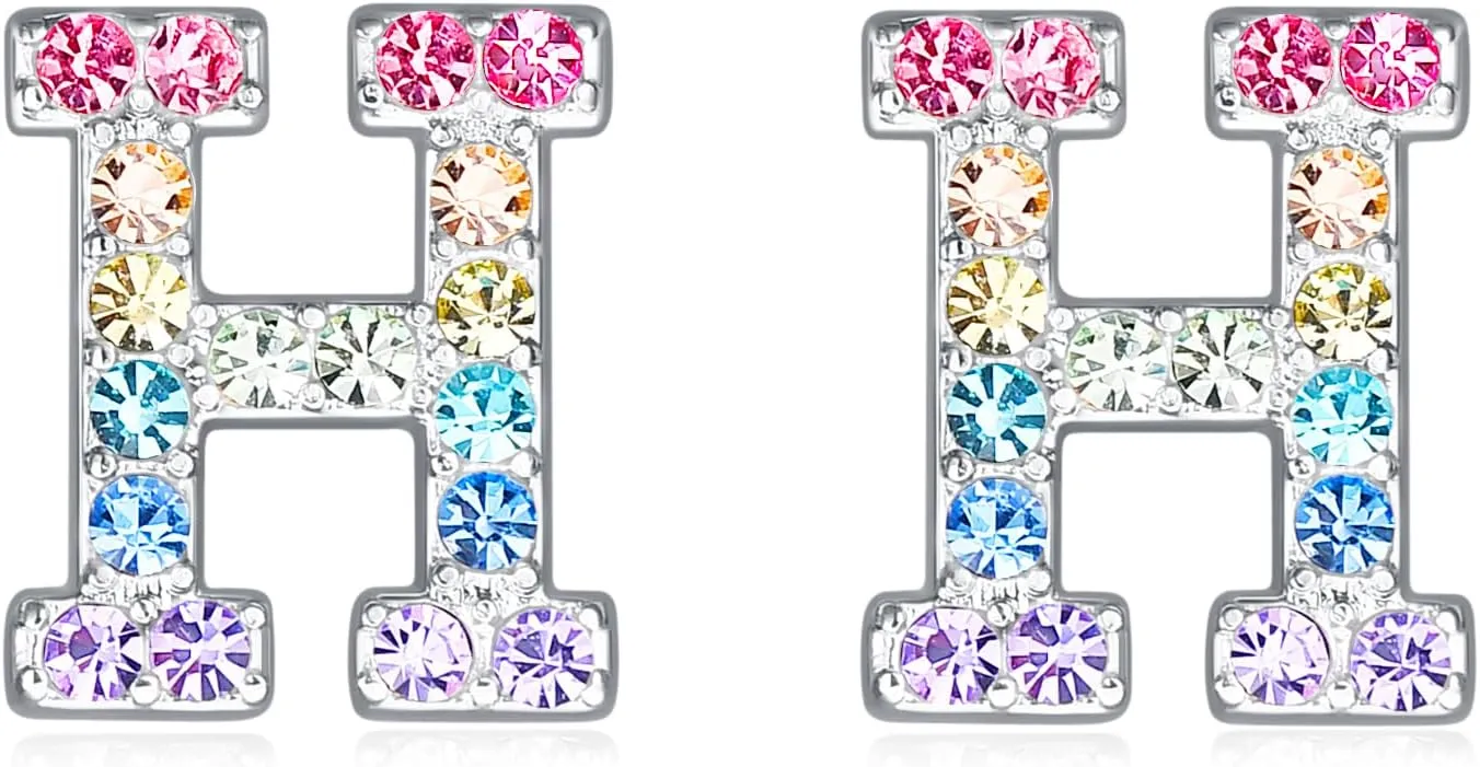 Girls Initial Letter Stud Earrings Alphabet Number Earrings Gifts Jewelry for Women