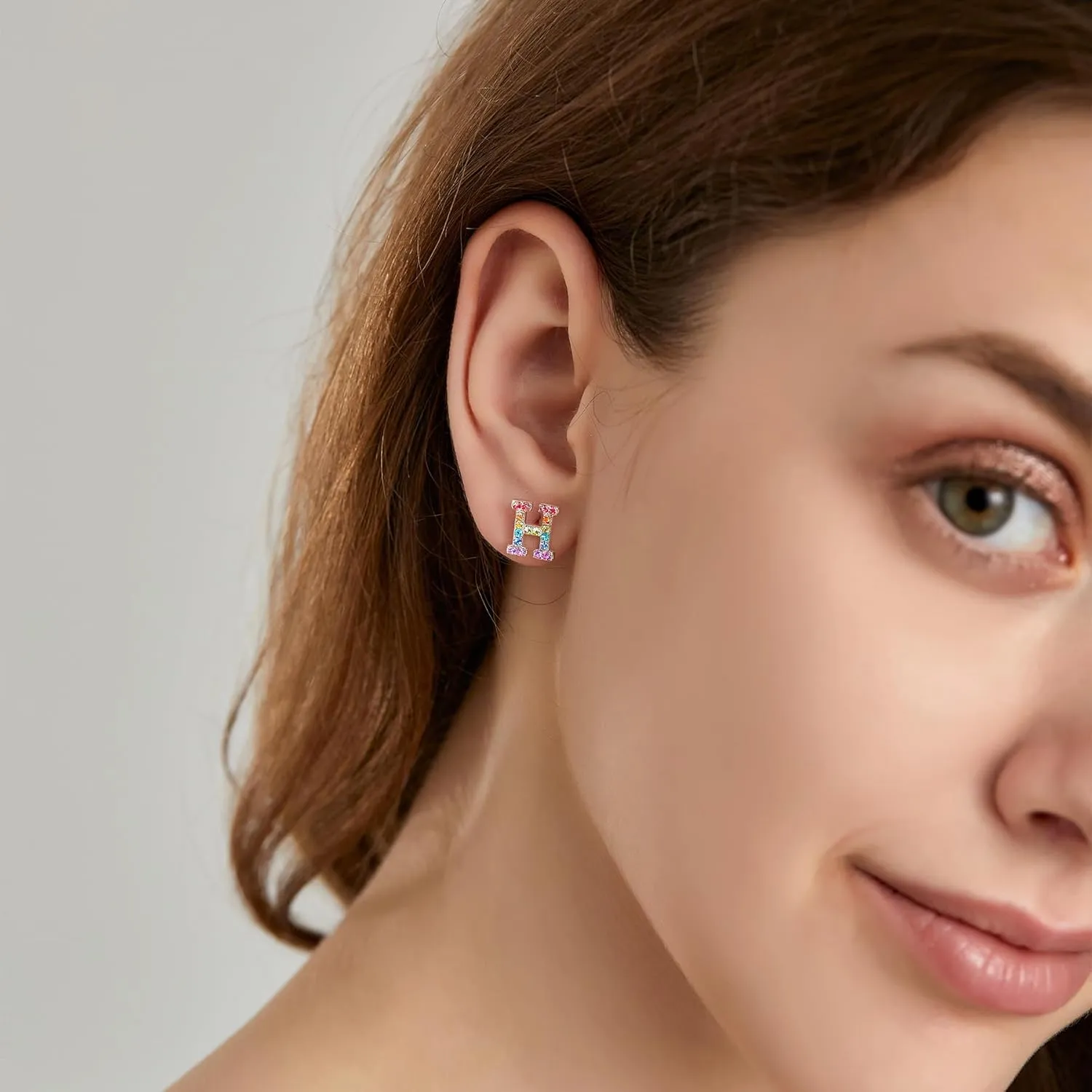 Girls Initial Letter Stud Earrings Alphabet Number Earrings Gifts Jewelry for Women
