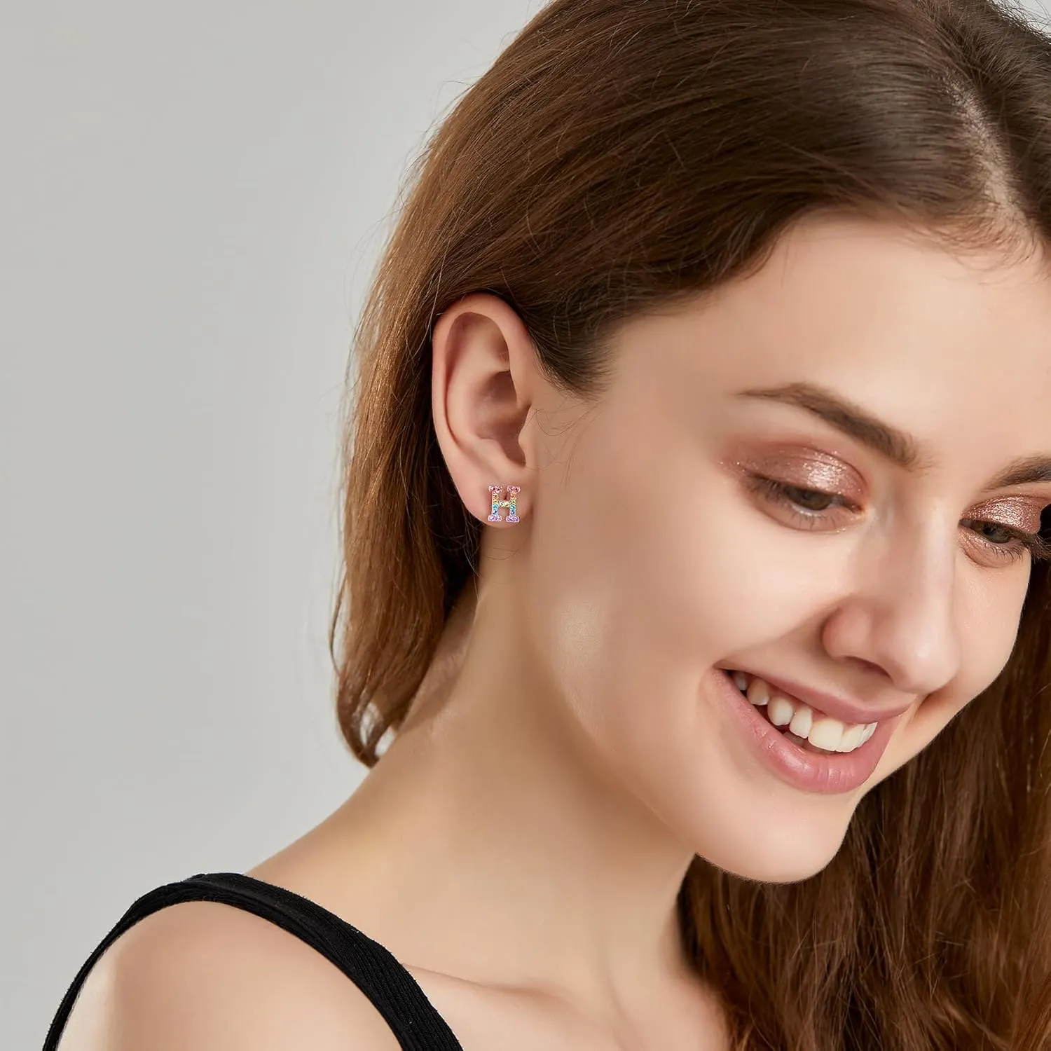 Girls Initial Letter Stud Earrings Alphabet Number Earrings Gifts Jewelry for Women