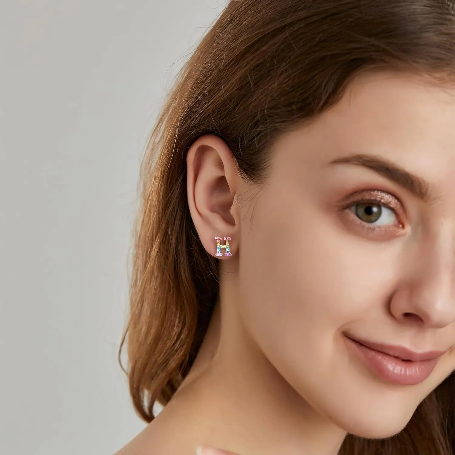 Girls Initial Letter Stud Earrings Alphabet Number Earrings Gifts Jewelry for Women