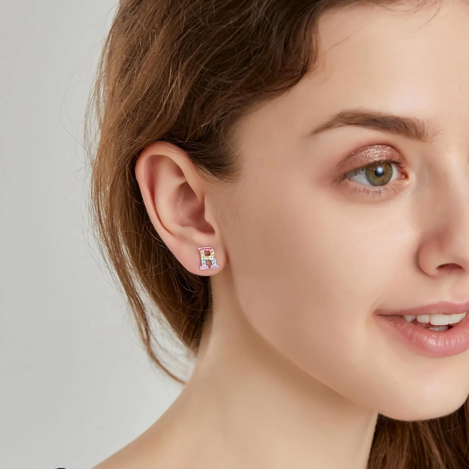 Girls Initial Letter Stud Earrings Alphabet Number Earrings Gifts Jewelry for Women