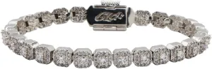 GLD Clustered Tennis Bracelet - Iced Out Chain for Men and Women in Yellow, White and Rose Gold from 6MM-12MM, 6-9