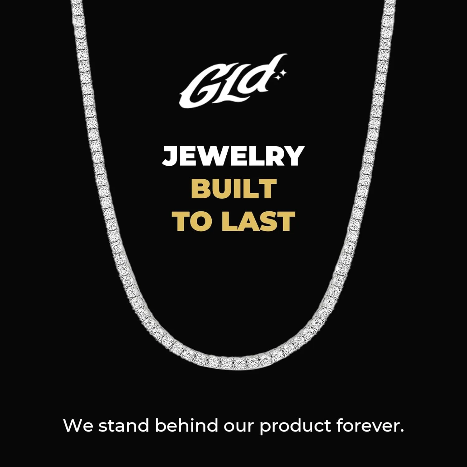 GLD Micro Tennis Necklace - 2MM 16-28 - Designed in Miami - Built to Last