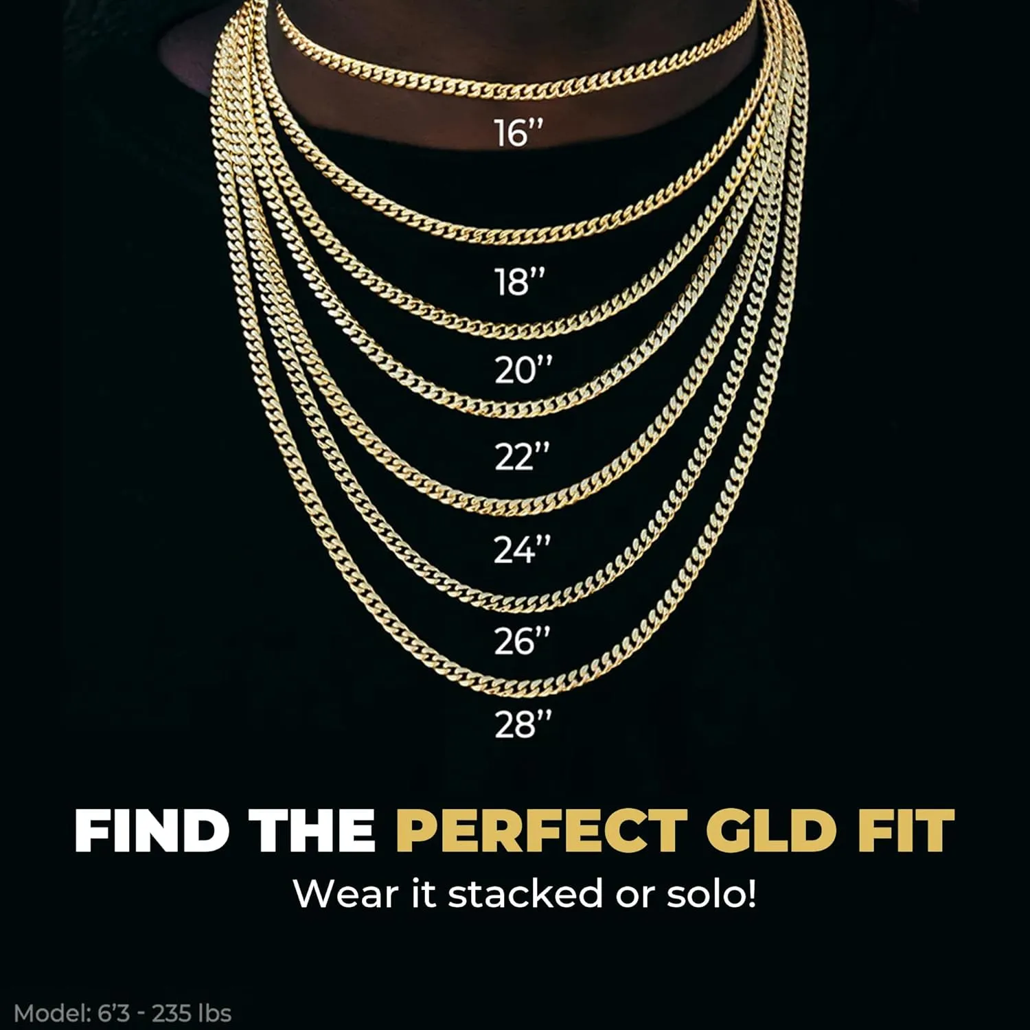 GLD Micro Tennis Necklace - 2MM 16-28 - Designed in Miami - Built to Last
